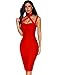 Meilun Womens Sleeveless Bodycon Dress Bandage Straless Dress (M, Red-1)