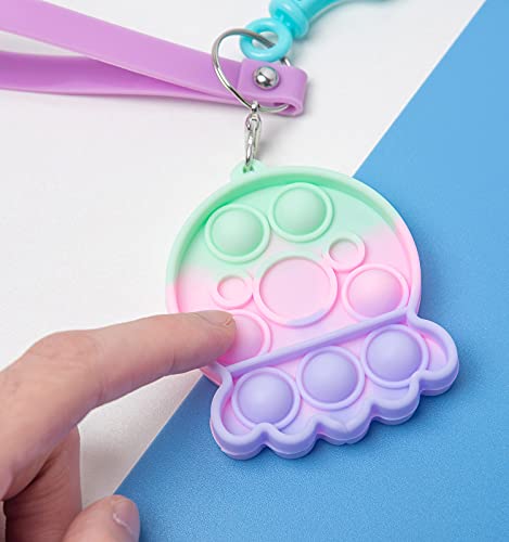 Joy Jolly Simple Dimple Decompression Toys, Simple Dimple Fidget Toy Portable Keychain, Stress Toys Handheld, Mini Simple Dimple Ring Key, Autism Early Educational Brain Development Toy, 2er Pack