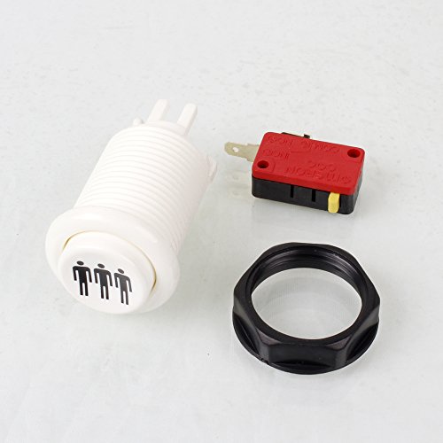 EG STARTS Happ Style 1 Player / 2 Player Start & Home Push Buttons With Micro Switch Compatible For Arcade Machine Games Mame Jamma Parts