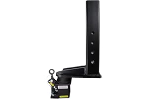 SHOCKER HITCH Shocker Shift Lock® Gooseneck Stem & 9" Extension Coupler for 2-5/16" Ball - 4" & 3-15/16" Square Multi-Fit Stem - Black - 30,000 lbs - Adjustable