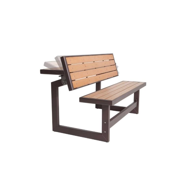 Lifetime Convertible Table 60054 Picnic Table And Bench Lifetime 60054 Convertible Bench / Table, Faux Wood Construction