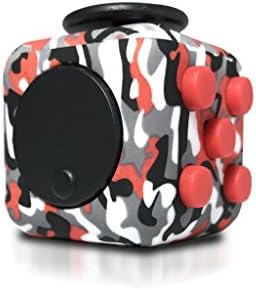 Fidget Galaxy Fidget Cube Fidget Dice Toy Relieves Stress, Anxiety, and Boredom and Improves Sensory for Children and Adults - Extra Durable Silicon Non-Plastic Twiddle Cube (Blaze)