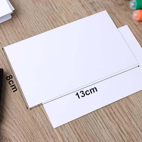 VGOODALL 102 Blatt Tonpapier, Weißes Tonpapier 13x8cm Bastelpapier Karton Druckerpapier für Kartenherstellung Papierhandwerk