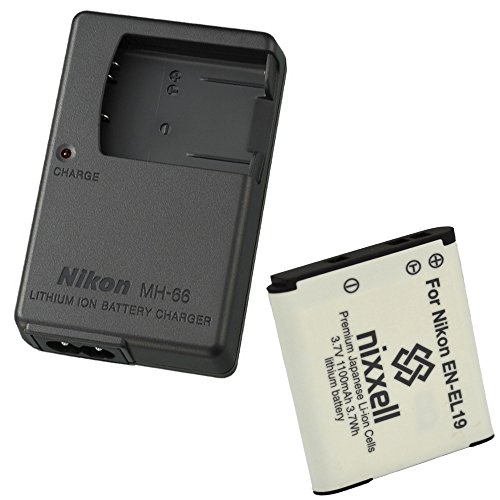 Nikon MH-66 Charger for Nikon EN-EL19 Coolpix S100, S3100, S3200, S3300, S3500, S3600, S3700, S4100, S4200, S4300, S5200, S5300, S6400, S6500, S6800, S6900, S7000 Digital Camera + 1 Bonus Battery!
