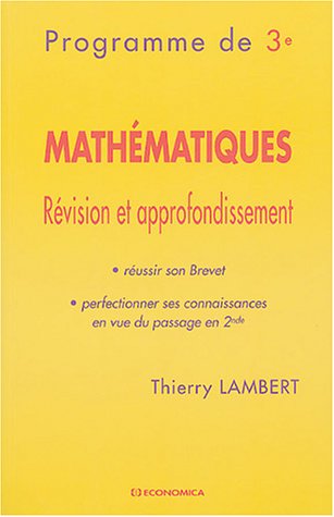 Mathématiques, programme de 3e