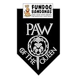 Paw of The Queen Dog Bandana (Game of Thrones) (One Size Fits Most for Medium to Large Dogs)