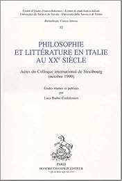 Philosophie et littérature en Italie au XXe siècle