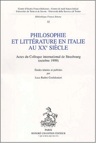 Philosophie et littérature en Italie au XXe siècle