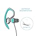 Mucro Sports Earhook Headphones Sweatproof in Ear Headphone Workout Earphone 3.5mm Jack Wired Stereo Headset with Microphone for Gym Running Jogging Hiking Cycling (Blue)