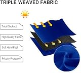 DWCN Blackout Curtains 55 x 79 Blue 2 Panels Thermal Insulated Eyelet view 3