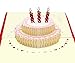 Christmas 3D Birthday Cake, Pop Up Anniversary Cards, Handmade Pop Greeting Card Pop Up (Birthday Card)