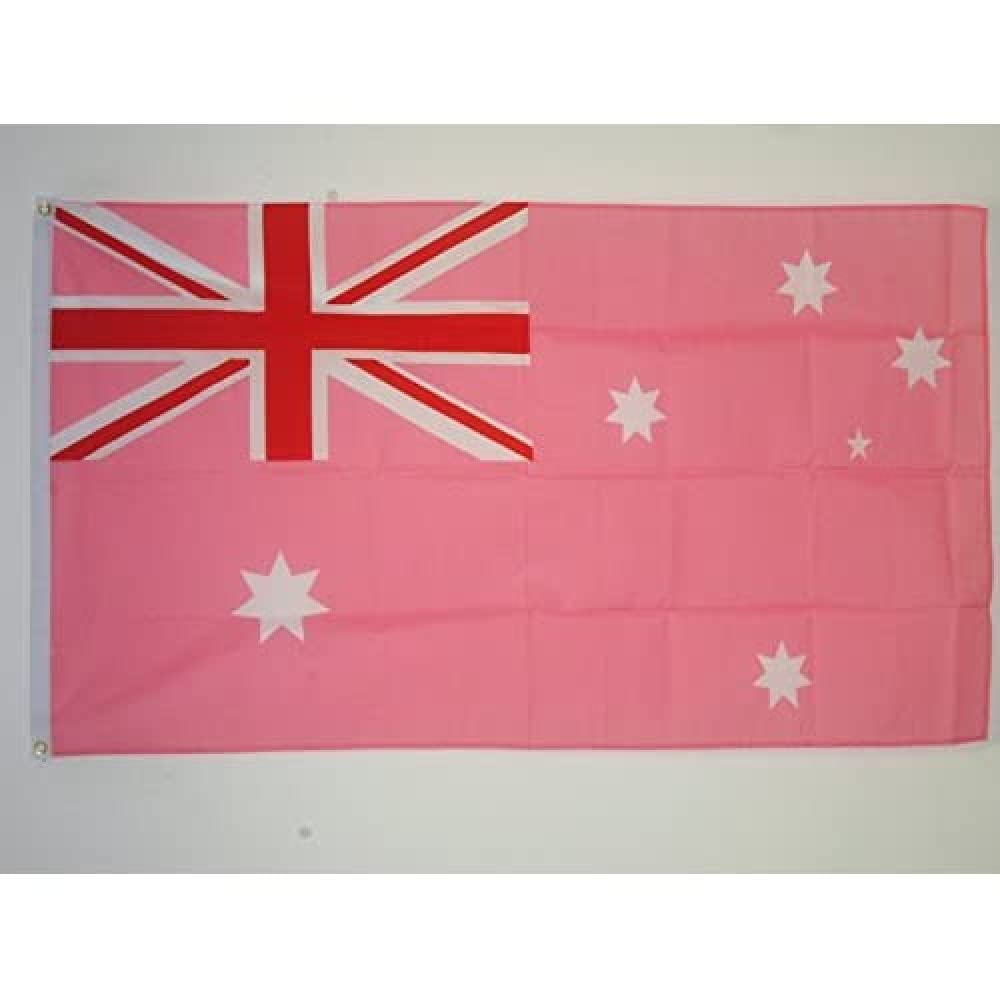 AZ FLAG - Australia Pink Ensign Flag - 2x3 Ft - 100D Polyester Pink Australian Banner with Two Metal Grommets - Fade Resistant - Vivid Colors - 2' x 3' Feet - 90x60 Cm