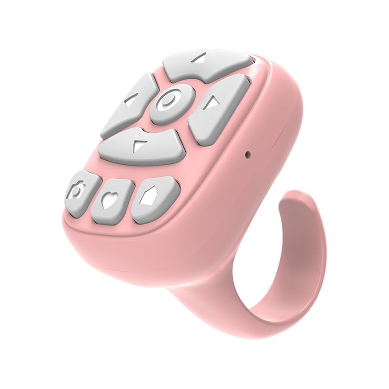 Photo 1 of ***CAN'T CONTROL YOUTUBE *** SUINRLIK TikTok Scrolling Ring, Remote Control for Tiktok,Wireless Bluetooth Remote Control Ring for iPhone/Android, Camera for Phone, Hands-Free Scrolling (Pink)