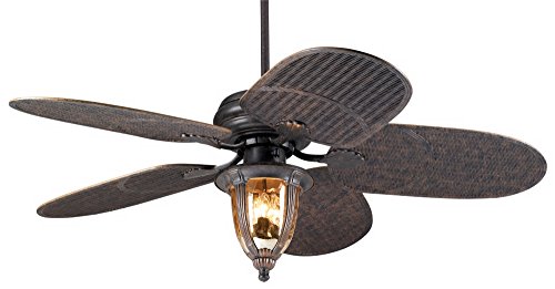 52 Tropical Outdoor Ceiling Fan With Light Kit Led Veranda Bronze