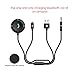 MiCar Bluetooth 4.2 Charging Car Kit, Hands-free Wireless Phone Call & Bluetooth Aux Receiver with Apple Lightning Cable, Nylon 3.5mm Aux Input Cable, Built-in Mic for Car Home Stereo System