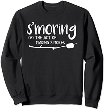 Unisex S'moring Making S'mores Cute Funny Summer Bonfire Sweatshirt Medium Black