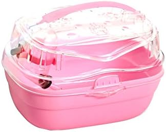 Wildforlife Hamster Portable Travel Carrier With Water Bottle (Pink)