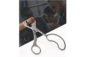 Cigar Scissors Cutter Stainless Steel Guillotine Double Blade Straight Cut Cigar lovers tools (Large2)