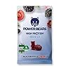 Powerbeärs High Protein Gummibärchen – 16x50g Gummibären mit Protein und Vitamin C – Fruchtgummi Geschmack: Brombeere & Kirsche