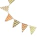 Amandir 1 PCS Natural Hessian Burlap Wedding Party Decorations Bunting Banner,90 Inch, Z-Colourful