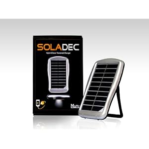 Soladec Hybrid All-in-One Portable Solar Power Charger and External Battery Pack with Integrated Ultra High-Flux LED Light for iPod, iPhone, iPad and Other USB Devices