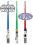 Star Wars Anakin Skywalker, Luke Skywalker & Darth Vader BladeBuilder Extendable Lightsabers Good vs Evil Battle Pack Bundle - 3 Pack