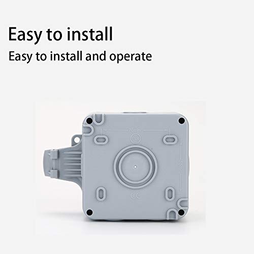 panthem Außensteckdose 1fach, Außenbereich Steckdose mit Klappdeckel, Aufputz IP66 Wasserdicht Aussensteckdose Garten… – Bild 7