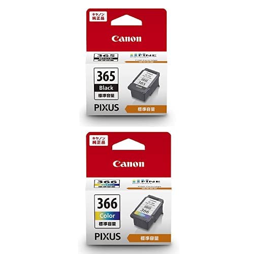 Canon 純正 インクカートリッジ BC-365 (ブラック) + BC-366 (3色カラー) セット商品画像