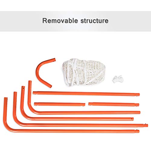 image for Goplus Lacrosse Goal, 6' x 6' Practice Lacrosse Goal and Net for Indoo