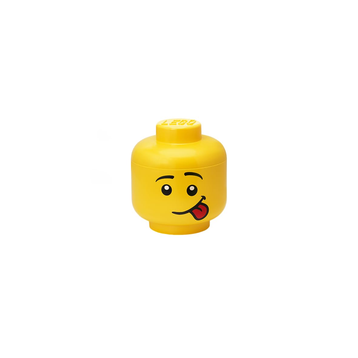 LEGO STORAGE HEAD (MINI) - SILLY - Polypropylene Storage Box with Lid for Kids' Toy Storage, Stackable Organizer, and Fun Storage Solution for LEGO Enthusiasts and Beyond