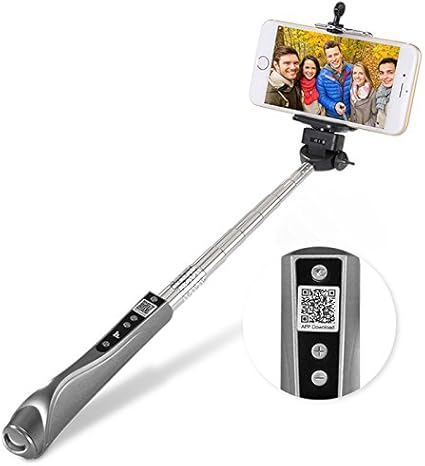Amazon ハニーケース Honeycase自撮り棒 Appをダウンロードだけ Bluetoothよりも簡単便利 設定不要 セルカ棒 Iphone全世代対応 スマートフォンも 自動的ズームイン ズームアウト シルバーグレー 自撮り棒 通販
