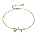 Romantic Rose Anklets women Jewelry - Exquisite 18K Gold Color Electroplate Brass Anklets For women, Great Foot Bracelet Gift For Valentine's Day, Easter, Mother's Day, Birthday, Wedding