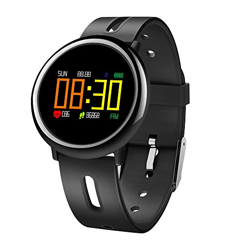 FociPow Sport Smart Watch, Bluetooth Smartwatch Fitness Tracker with Heart Rate Monitor, Sports Watch Pedometer, Calorie Monitor, Sleep Tracker Sync Reminder for Android/iOS, IP67 Waterproof (Black)