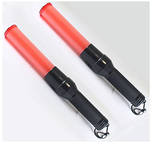 ToolUSA Briteguard 2 Piece Red Plastic Signal Light Batons: KIT-FL610RED