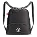 Favamy Drawstring Waterproof Sports Swimming Backpack - Gymsack Universal Size - Black