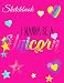 Sketchbook: A Cute Pink Wannabe Unicorn Magical Rainbow Kawaii Japanese Theme Large 8.5