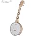 Kmise Banjo Ukulele 4 Strings Uke 23 Inch Concert Size Maple Wood Banjolele