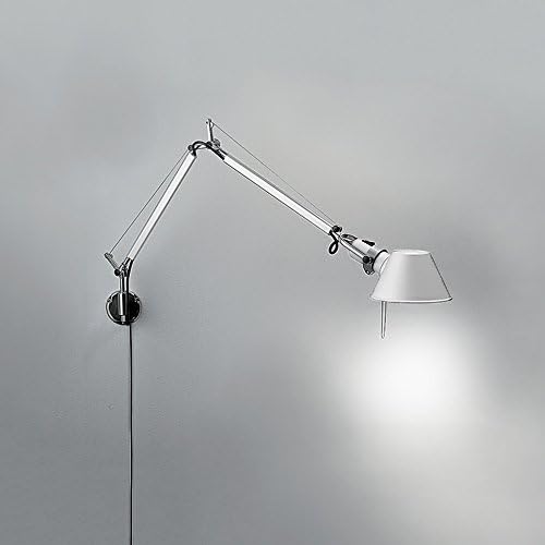 Artemide Lighting TOL1121 Tolomeo Mini Wall Light with S-Bracket White White Mini 120V