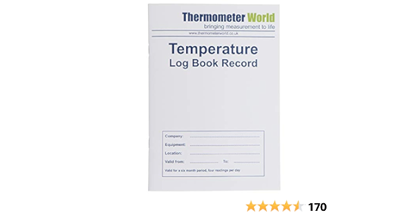 Libro de registro de temperatura para alimentos de 6 meses ...