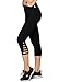 RBX Active Women's Workout Cotton Workout Leggings X-Strap Black Jewel M