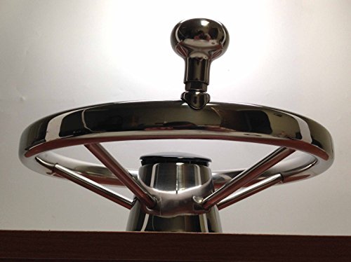 Pactrade-Marine-5-Spoke-Stainless-Steel-Steering-Wheel-with-Turning-Knob-11-L Pactrade-Marine-5-Spoke-Stainless-Steel-Steering-Wheel-with-Turning-Knob-11-L