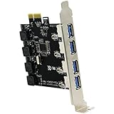 Feb Smart 4 Ports USB 3.0 Super Fast 5Gbps PCI Express(PCIe) Expansion Card for Windows XP,7,Vista,8,8.1,10 Desktop Computer-Build in Self-Powered Technology-No Need Additional Power Supply(FS-U4-Pro)
