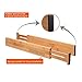Luckllsa 4 Pack Bamboo Drawer Dividers, Adjustable & Expandable Kitchen Drawer Organizer, Ideal for Kitchen,Dresser,Bathroom,Bedroom,Baby Drawer,Desk（Natural, 12.4-17.3IN）
