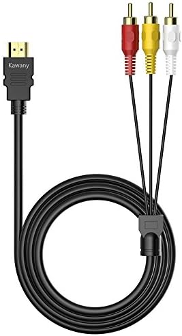 HDMI to RCA Cable, HDMI to RCA Converter Adapter Best Buy Audio Extractor Jacks Cord (black)