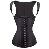 FeelinGirl Women's Latex Underbust Training Cincher Workout Waist Trainer Corset