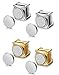 FUNRUN JEWELRY 2 Pairs Stainless Steel Stud Earrings for Women Mens Non-piercing Magnetic Earrings 4.1-10MM (2Pairs8mm)