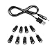 Onite DC Plugs Male 4.0x1.7mm, 4.0x1.35mm, 3.5x1.35mm, 3.5mm Mono, 3.0x1.1mm, 2.5x0.7mm, 2.5mm Mono, 2.35x0.7mm, 2.0x0.6mm Adapters for Electronics Devices Tablets, USB to DC 5.5x2.1mm Cord (DC9+1)