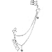 Body Candy Pink Hearts Ear Cuff Chain Post Earring