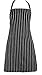 Bellemain Professional Chef's Bib Apron with Pockets - Classic Chalk Stripe - Unisex - Restaurant - Kitchen - BBQ - Extra Large 27