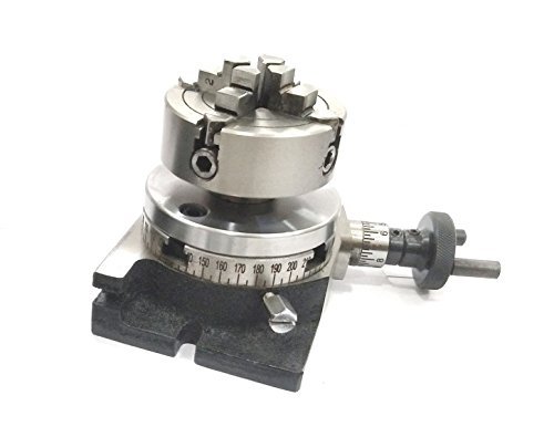 Photo 1 of 3"/ 80 MM MILLING ROTARY TABLE WITH 70 MM 4 JAW INDEPENDENT CHUCK